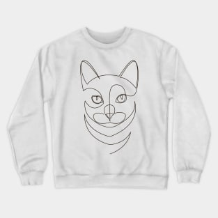 One line cat Crewneck Sweatshirt